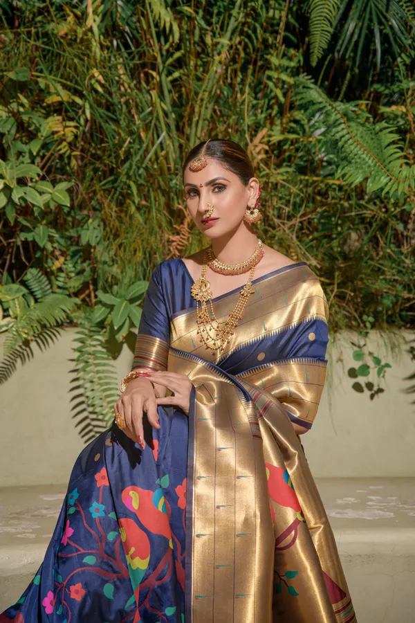 NAVY_BLUE_PURE_SILK_PAITHANI_SAREE
